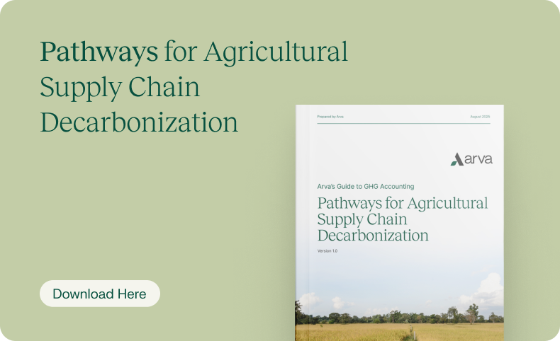 Arva’s Guide to GHG Accounting: Pathways for Agricultural Supply Chain Decarbonization